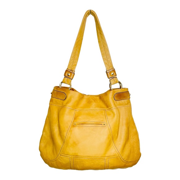 NWT - B MAKOWSKY - Tan Pebble Leather Shoulder Handbag With Dust Bag! - Picture 4 of 17